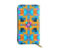 WZYWHJ Stylish numerical jigsaw puzzle Printed Leather Wallet - Long Clutch for Women, RDurable Material, 12 Card Slots, Zipper Compartments, Black, One Size