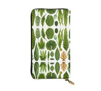 WZYWHJ Stylish Seaweed Coral Under The Sea Printing Leather Wallet - Long Clutch for Women, RDurable Material, 12 Card Slots, Zipper Compartments, Black, One Size