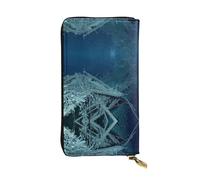 WZYWHJ Stylish Shipwreck under the sea Printing Leather Wallet - Long Clutch for Women, RDurable Material, 12 Card Slots, Zipper Compartments, Black, One Size