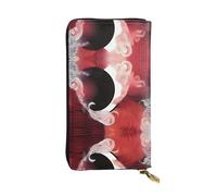 WZYWHJ Stylish Tai Chi Abstract Pattern Printing Leather Wallet - Long Clutch for Women, RDurable Material, 12 Card Slots, Zipper Compartments