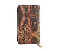 WZYWHJ Stylish The Man in the Treehouse Printing Leather Wallet - Long Clutch for Women, RDurable Material, 12 Card Slots, Zipper Compartments, Black, One Size