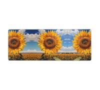 WZYWHJ Sunflowers in the rising sun Picture Extra large rubber keyboard pad, thickened anti slip Office desk cushion