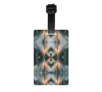 WZYWHJ Surreal Symmetry Pattern Luggage Bag Tags, Men's and Women's Travel Privacy Protection Labels