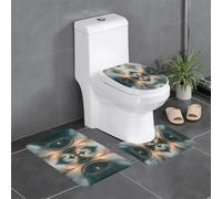 WZYWHJ Surreal Symmetry Picture Bathroom mat Sets of 4 Bathroom Floor Mats,Non-Slip, Durable,Does Easy to Clean Suitable for Bathroom and Toilet