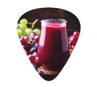 Wzywhj Sweet And Sour Grape Juice Printed Guitar Picks 12 Piece, Easy Grip Uke Picks Hold In One'S Hands, Ukulele, Acoustic Or Electric Electric Guitar