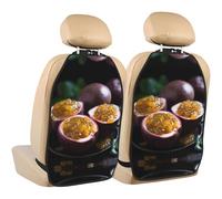 WZYWHJ Sweet and Sour Passion Fruit Printed Car seat Anti Kick Storage pad 2 Pieces, Multi-Functional Storage Bag seat Protector After Installation
