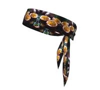 WZYWHJ Sweet and Sour Passion Fruit Printed Headbands,Sports Head Tie,Headband for Men and Women,Hair Band for Running Workout Football