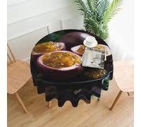 WZYWHJ Sweet and Sour Passion Fruit Printed Round Decorative Tablecloth 60 in can be Washed and reused for Round Dining Table