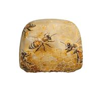 WZYWHJ Sweet Honeycomb Printed Seat Head Pillowcase Car Truck General Motors Parts Protective Cover one Pack