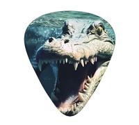 Wzywhj Swimming Crocodile Printed Guitar Picks 12 Piece, Easy Grip Uke Picks Hold In One'S Hands, Ukulele, Acoustic Or Electric Electric Guitar
