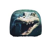WZYWHJ Swimming Crocodile Printed Seat Head Pillowcase Car Truck General Motors Parts Protective Cover one Pack
