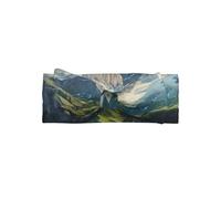 WZYWHJ Swiss Alps Pattern baby bow headbands and elastic soft hair accessories for newborns and girls