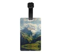 WZYWHJ Swiss Alps Prints Luggage Bag Tags, Men's and Women's Travel Privacy Protection Labels