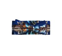 WZYWHJ Sydney Opera House Printed baby bow headbands and elastic soft hair accessories for newborns and girls