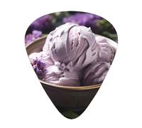 Wzywhj Taro Ice Cream Printed Guitar Picks 12 Piece, Easy Grip Uke Picks Hold In One'S Hands, Ukulele, Acoustic Or Electric Electric Guitar