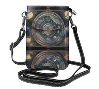 WZYWHJ Tarot Compass Picture Leather Crossbody Flap Phone Bag - Versatile Gift for Women Walking, Camping, Shopping, and Travel