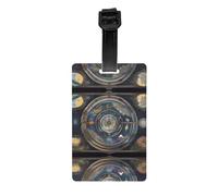WZYWHJ Tarot Compass Prints Luggage Bag Tags, Men's and Women's Travel Privacy Protection Labels
