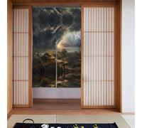 WZYWHJ Terrible Tornado Printed Curtains - Versatile Room Dividers for Home, Office, Kitchen, Bathroom - Stylish and Functional Curtain 34 x 56 in