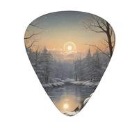 Wzywhj The Bitter Cold Winter Printed Guitar Picks 12 Piece, Easy Grip Uke Picks Hold In One'S Hands, Ukulele, Acoustic Or Electric Electric Guitar