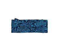WZYWHJ the Blue Binary Printed baby bow headbands and elastic soft hair accessories for newborns and girls