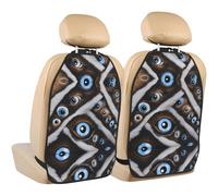 WZYWHJ The Evil Eye Looked Prints Car seat Anti Kick Storage pad 2 Pieces, Multi-Functional Storage Bag seat Protector After Installation