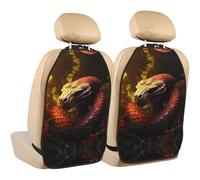 WZYWHJ The Giant Forest Python Printed Car seat Anti Kick Storage pad 2 Pieces, Multi-Functional Storage Bag seat Protector After Installation