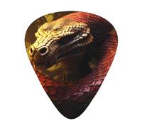 Wzywhj The Giant Forest Python Printed Guitar Picks 12 Piece, Easy Grip Uke Picks Hold In One'S Hands, Ukulele, Acoustic Or Electric Electric Guitar