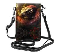 WZYWHJ The giant forest python Printed Leather Crossbody Flap Phone Bag - Versatile Gift for Women Walking, Camping, Shopping, and Travel