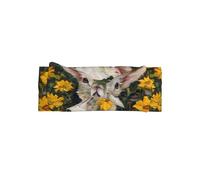 WZYWHJ The lamb in the yellow flowers Printed baby bow headbands and elastic soft hair accessories for newborns and girls