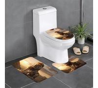 WZYWHJ The Lion King Printed Bathroom mat Sets of 3 Bathroom Floor Mats,Non-Slip, Durable,Does Easy to Clean Suitable for Bathroom and Toilet