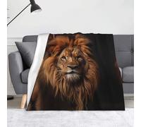WZYWHJ The Lion's Gaze Picture Flannel blankets are super soft, warm, and lightweight, suitable for sofas and beds