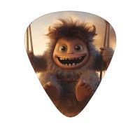 Wzywhj The Little Monster On The Swing Printed Guitar Picks 12 Piece, Easy Grip Uke Picks Hold In One'S Hands, Ukulele, Acoustic Or Electric Electric Guitar