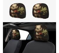 WZYWHJ The Little Rabbit pulls The Radish Printed Car Pillowcase 2 Pieces, seat Cover Accessories, Protective Cover Universal