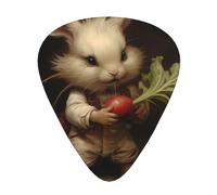 Wzywhj The Little Rabbit Pulls The Radish Printed Guitar Picks 12 Piece, Easy Grip Uke Picks Hold In One'S Hands, Ukulele, Acoustic Or Electric Electric Guitar
