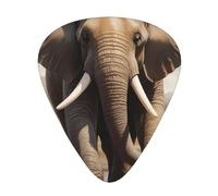 Wzywhj The Majestic Elephant Picture Guitar Pick Easy Grip Uke Picks Comfortable Feel, Ukulele, Acoustic And Electric Guitar，Guitar Plectrums 12'S