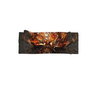 WZYWHJ The mask of burning flames Printed baby bow headbands and elastic soft hair accessories for newborns and girls