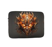 WZYWHJ The mask of Burning Flames Printed Shockproof Portable Laptop Sleeve Case 15 inch for Men and Women Business Travel, School, Office Daily Use