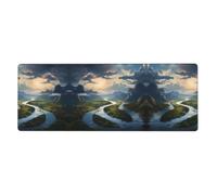 WZYWHJ The mighty river Picture Extra large rubber keyboard pad, thickened anti slip Office desk cushion