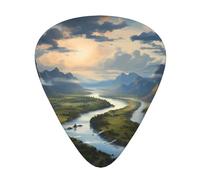 Wzywhj The Mighty River Printed Guitar Picks 12 Piece, Easy Grip Uke Picks Hold In One'S Hands, Ukulele, Acoustic Or Electric Electric Guitar