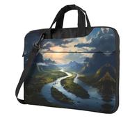WZYWHJ The mighty river Printed Laptop Bag - with Soft Interior, Multiple Pockets - Ideal for Men, Travel and Business, Black, 13 inch