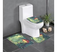 WZYWHJ The Mysterious Venus Flytrap waits Picture Bathroom mat Sets of 4 Bathroom Floor Mats,Non-Slip, Durable,Does Easy to Clean Suitable for Bathroom and Toilet