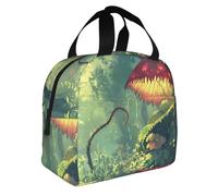 WZYWHJ The Mysterious Venus Flytrap waits Picture Quality Lunch Bag Portable Insulated Portable Lunch Bags Lunch Bags Rugged