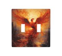 WZYWHJ The Phoenix Reborn in Fire Printed Decorative Wall Plate 4.5x4.5 Inches Durable and Stylish for Residential and Commercial Areas