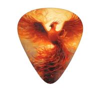Wzywhj The Phoenix Reborn In Fire Printed Guitar Picks 12 Piece, Easy Grip Uke Picks Hold In One'S Hands, Ukulele, Acoustic Or Electric Electric Guitar