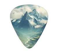 Wzywhj The Stretching Alps Printed Guitar Picks 12 Piece, Easy Grip Uke Picks Hold In One'S Hands, Ukulele, Acoustic Or Electric Electric Guitar