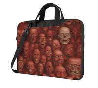 WZYWHJ The terrifying red wall Printing Ultra-thin portable single-shoulder laptop bag 15.6 inch computer accessories soft shockproof for laptops