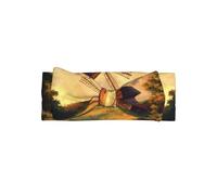 WZYWHJ The windmill on the grassland Printed baby bow headbands and elastic soft hair accessories for newborns and girls