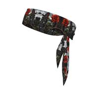 WZYWHJ Thorny Railing Rose Printed Headbands,Sports Head Tie,Headband for Men and Women,Hair Band for Running Workout Football