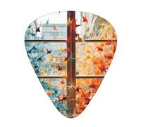 Wzywhj Thousand Paper Cranes On The Window Printed Guitar Picks 12 Piece, Easy Grip Uke Picks Hold In One'S Hands, Ukulele, Acoustic Or Electric Electric Guitar