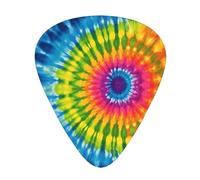 Wzywhj Tie Dye Rainbow Printing Guitar Plectrum Easy Grip Uke Picks Holding， Ukulele, Acoustic And Electric Guitar，12 Piece
